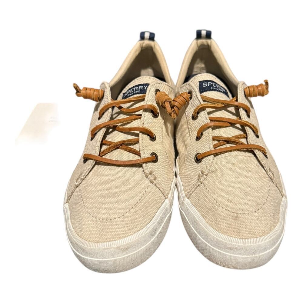 Sperry Top Sider Women’s Crest Vibe Linen Sneakers Boat Memory Foam Size 9.5 M - Picture 4 of 9